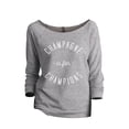 thumbnail image 1 of Champagne Is For Champions Women's Fashion Slouchy 3/4 Sleeves Raglan Lightweight Sweatshirt Sport Grey Medium, 1 of 3