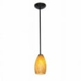 thumbnail image 1 of Champagne LED Rod Inca Glass Pendant - Oil Rubbed Bronze, 1 of 1