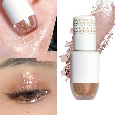 Champagne Liquid Eyeshadow & Metallic Glitter Eyeshadow Highly Pigmented Long Lasting Liquid Shadow Eye Makeup Quick Drying Sparkling Eye Shadow Makeup 3ml