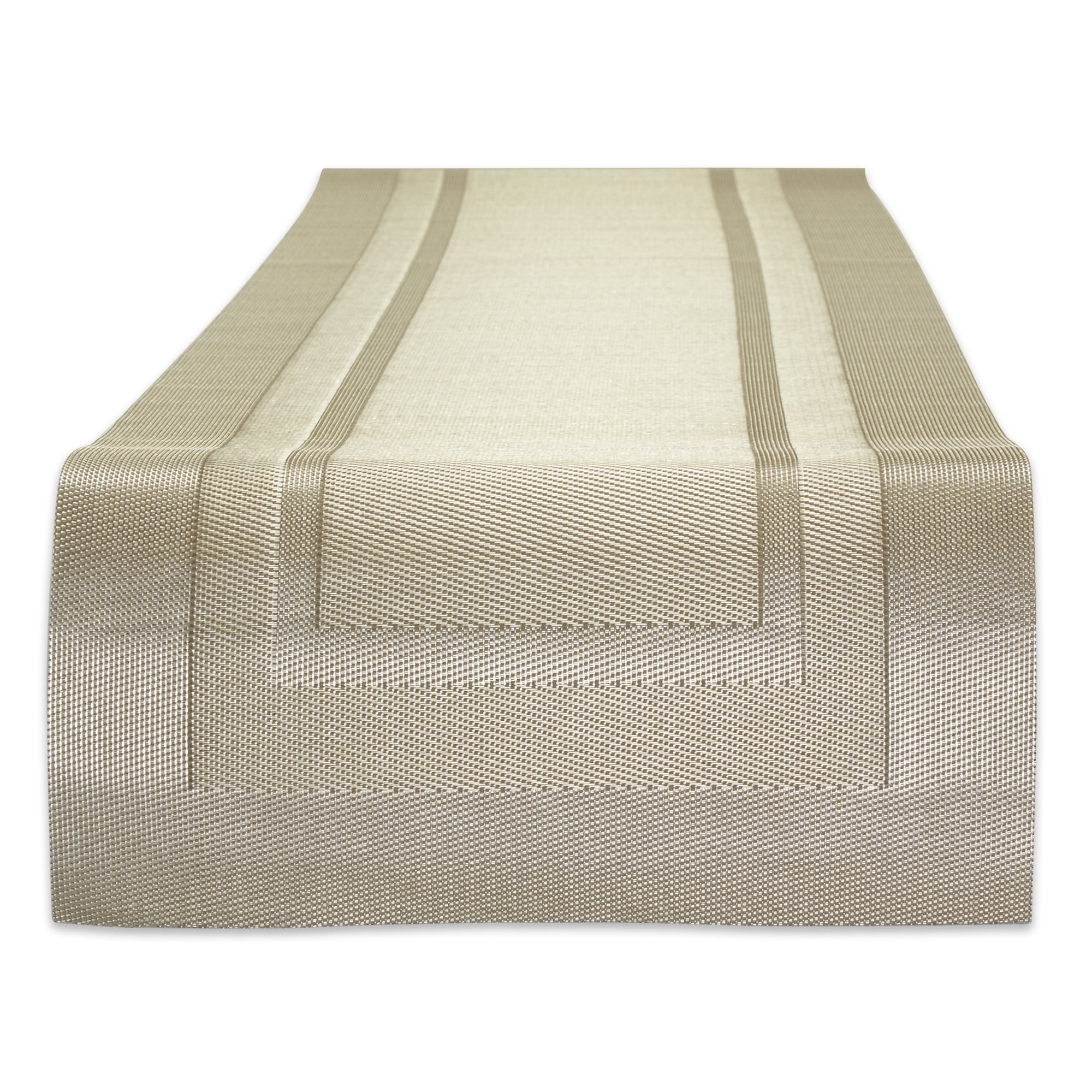 Champagne Woven Vinyl Table Runner 14" x 72"