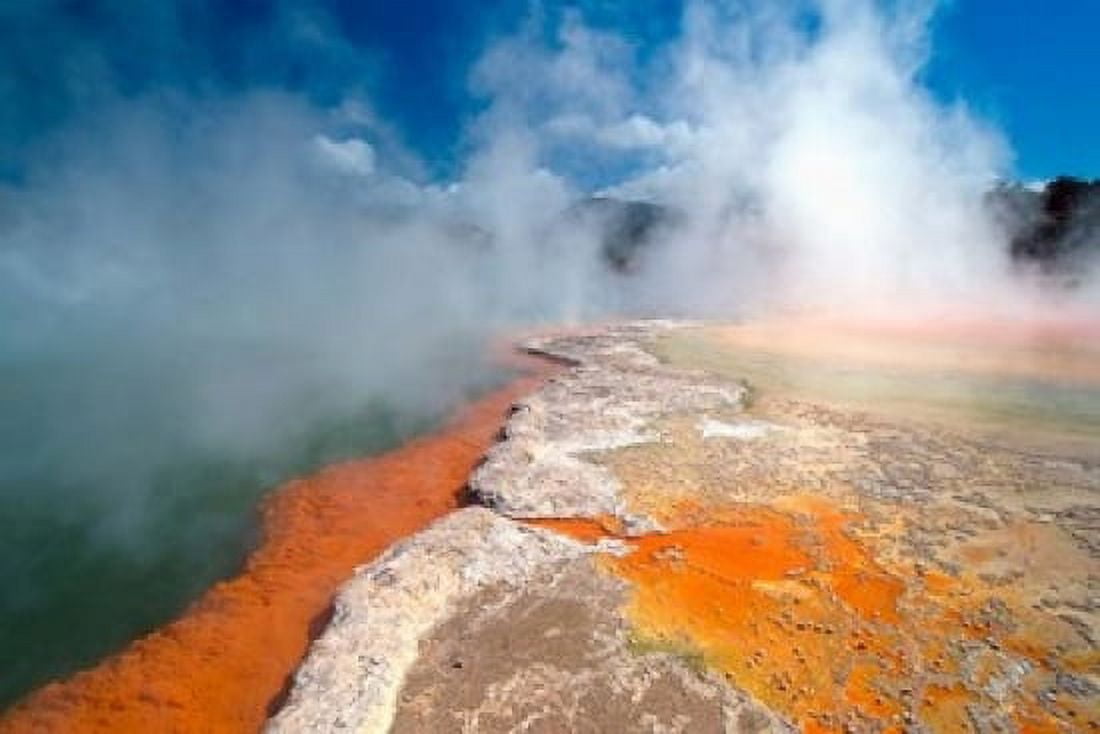 Champagne Pool Waiotapu Thermal Wonderland near Rotorua New Zealand Canvas Art - David Wall DanitaDelimont (18 x 12)
