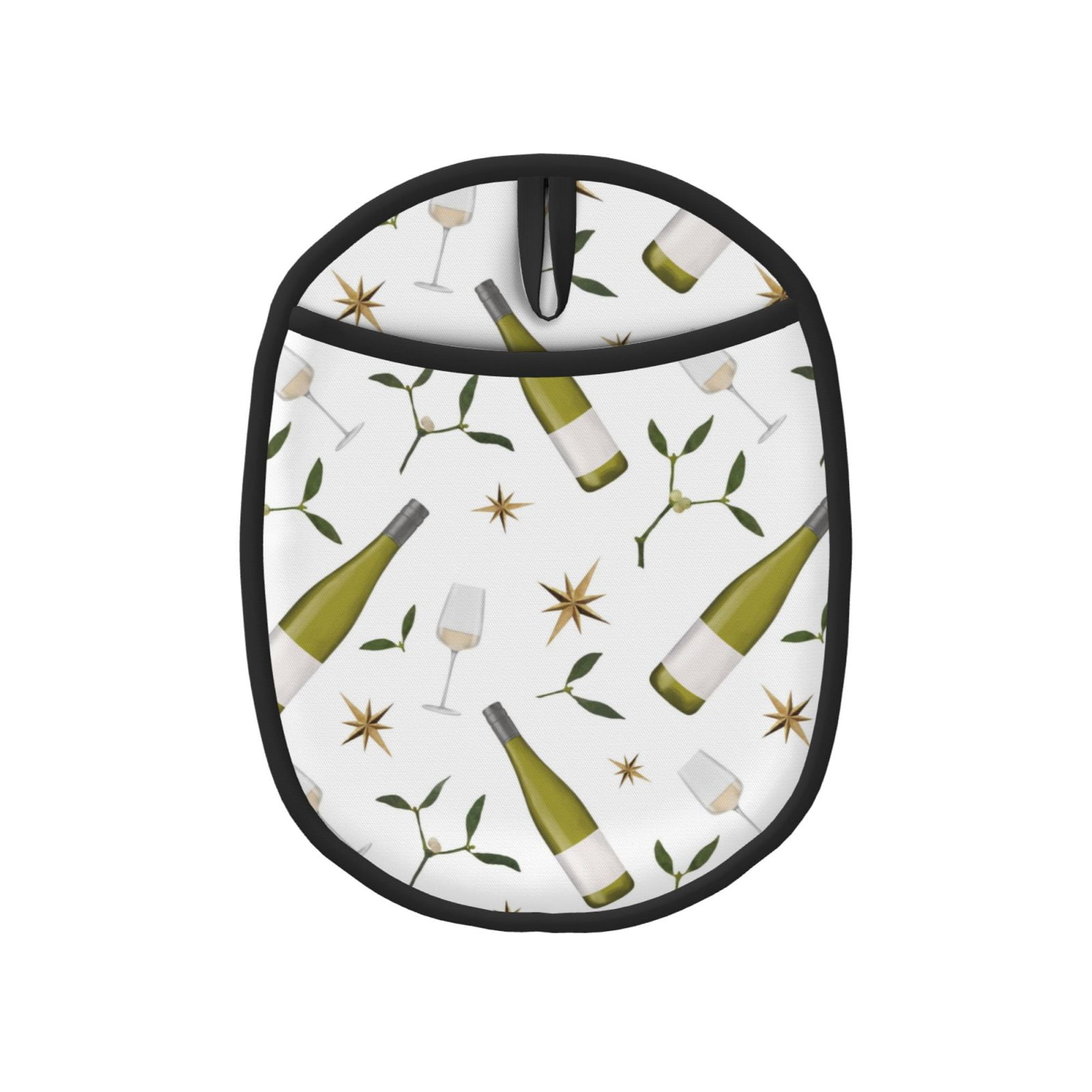 Champagne Print Pot Holders for Kitchen Heat Resistant Oven Mitts Hot