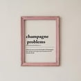 Champagne Problems Definition Wall Art Print, Bar Cart Typography And ...