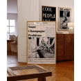 thumbnail image 1 of Champagne Problems Newspaper Retro Party Art, Unframed Paper Poster 8x10in, 1 of 4