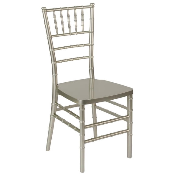 Champagne Resin Chiavari Banquet Chair with FREE Vinyl Seat Cushions / Commercial Quality Stackable Resin Chiavari Wedding Chair