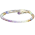 thumbnail image 1 of Champagne Sapphire 3mm Rondelle Shape Faceted Cut Beads 7 inch adjustable Silver Plated Clasp Bracelet for men, women, unisex. Link Chain Stacking Bracelet.|LINK_01905, 1 of 4