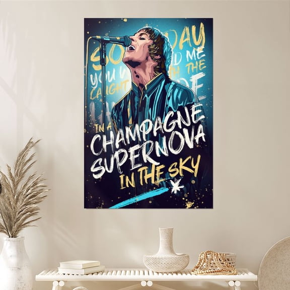 Champagne Supernova, Oasis Poster Size 24''x36'' Goldengate