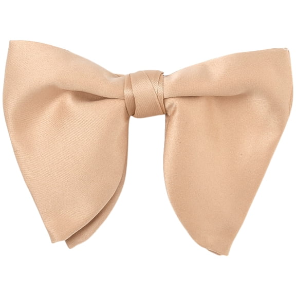 Champagne Tie Oversized Ties Satin Silk Soft Smooth Long Tail Adjustable Pre Tied Plain Formal Bowties for Tuxedo Banquets Party Wedding Graduation Wear Adults Gift Clothes Supplies DIY
