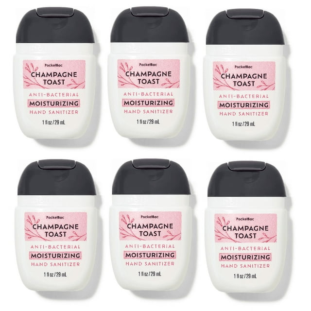 Champagne Toast Moisture 6-Pack Hand Sanitizers by Bath + Body Works/White Barn - 1 fl oz each