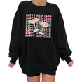 thumbnail image 1 of Happy New Year Print Sweatshirt Graphic Sweatshirt Black S-3XL Holiday Party Tops, 1 of 5