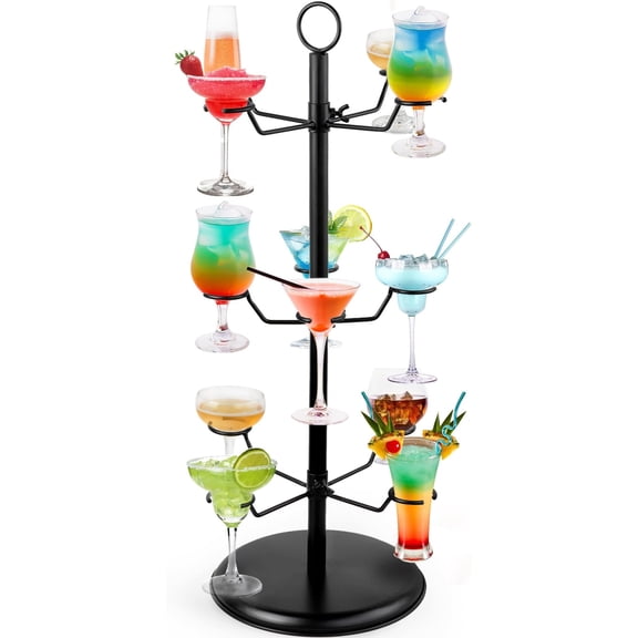 Champagne Tower Tree Stemware 3 Tier 12 Holder for Champagne Flute | Glass Flight Tasting Display for Weddings/Birthdays/Parties/Bridal Shower - for Drinks /Martini/Margarita