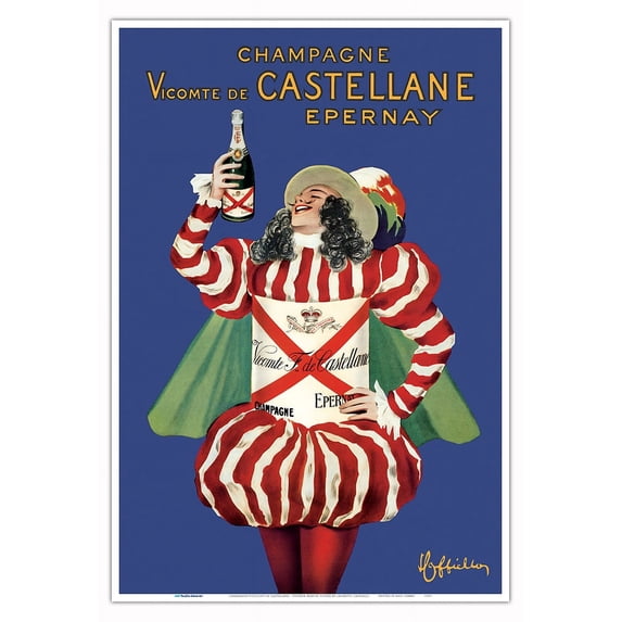 Champagne Viscount of Castellane (Vicomte de Castellane) - Vintage French Advertising Poster by Leonetto Cappiello c.1922 - Master Art Print (Unframed) 13in x 19in