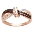 thumbnail image 1 of AFFY Champagne & White Natural Diamond Center Loop Ring in 10k Rose Gold, 1 of 1