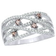 thumbnail image 1 of AFFY Champagne & White Natural Diamond Orbit Engagement Ring in 10k White Gold, 1 of 1
