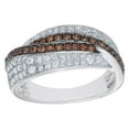 thumbnail image 1 of AFFY Champagne & White Natural Diamond Ring in 10k White Gold (0.75 Cttw), 1 of 1