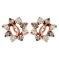 thumbnail image 1 of AFFY Champagne & White Natural Diamond Starburst Earring Jackets in 14K Rose Gold (0.5 Cttw ), 1 of 1