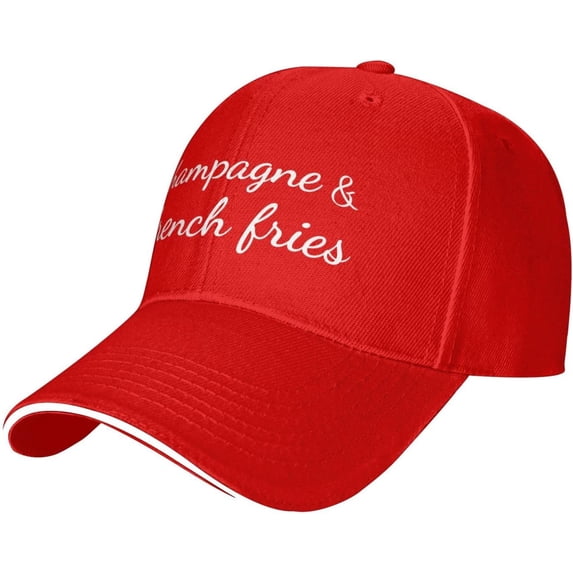 Champagne and French Fries Hat Adjustable Trucker Cap for Men Women ...