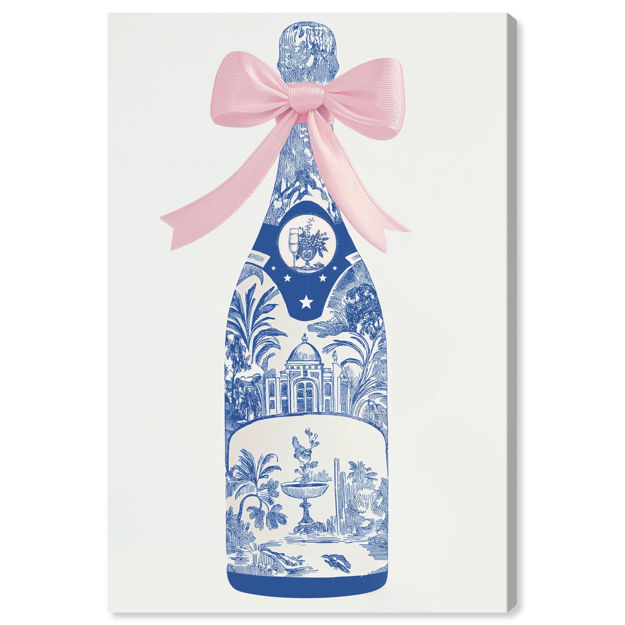 Champagne and Bow Gallery Wrapped Canvas Art, 20" x 30"