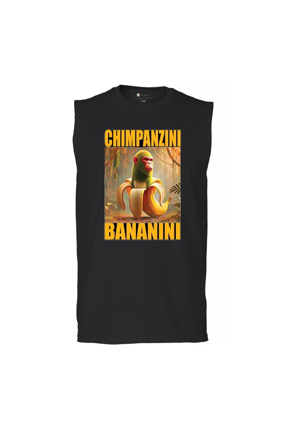 Champanzini Bananini Men's Muscle Shirt Fun Italian Brainrot Gen Z Alpha Meme