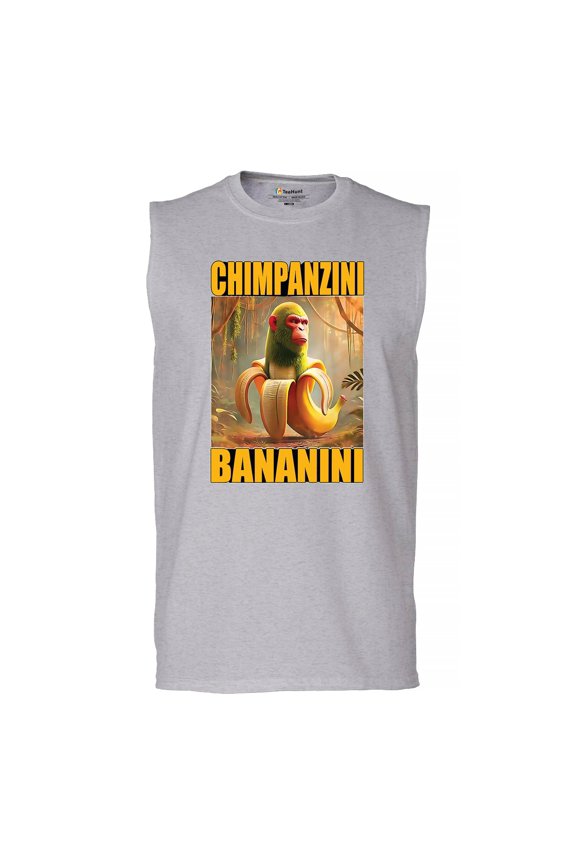 Champanzini Bananini Men's Muscle Shirt Fun Italian Brainrot Gen Z Alpha Meme