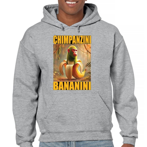 Champanzini Bananini Unisex Hoodie Fun Italian Brainrot Gen Z Alpha Meme
