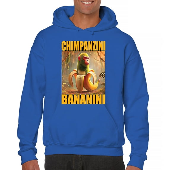 Champanzini Bananini Unisex Hoodie Fun Italian Brainrot Gen Z Alpha Meme