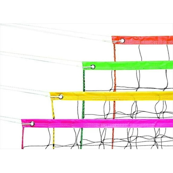 Champion 003545 Vinyl High Visibility Volleyball Net, 2.5 Mm, 30 Ft x 3 Ft x 4 In, Neon Orange