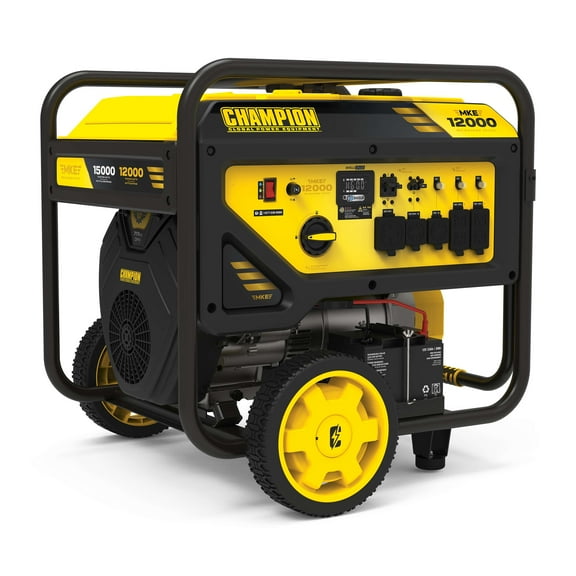 Champion 12,000-Watt Electric Start Home Backup Portable Generator with CO Shield