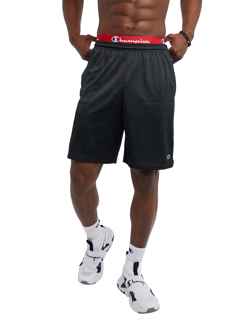 Champion 3.7 oz. Mesh Short with Pockets, XS, Black, Full Athletic