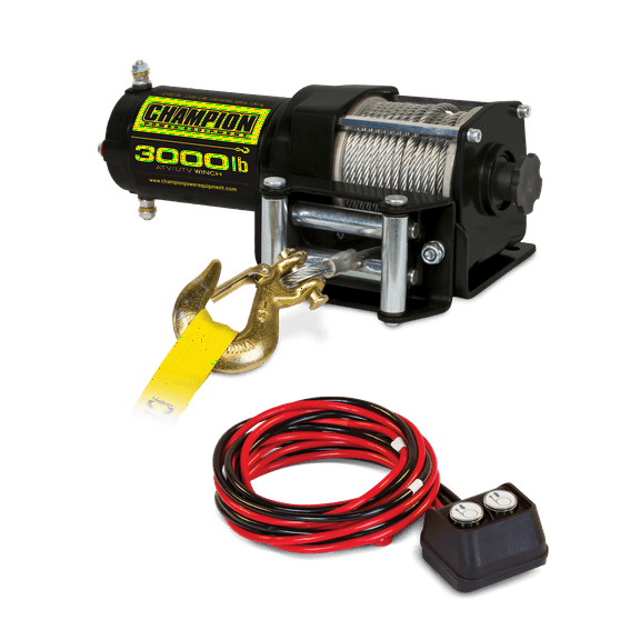Champion 3000-lb. Steel Cable ATV/UTV Towing Recovery Winch Kit