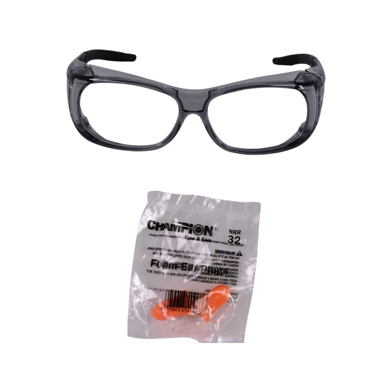 Champion Shooting Glasses and Ear Plugs Combo Clear - Walmart.com