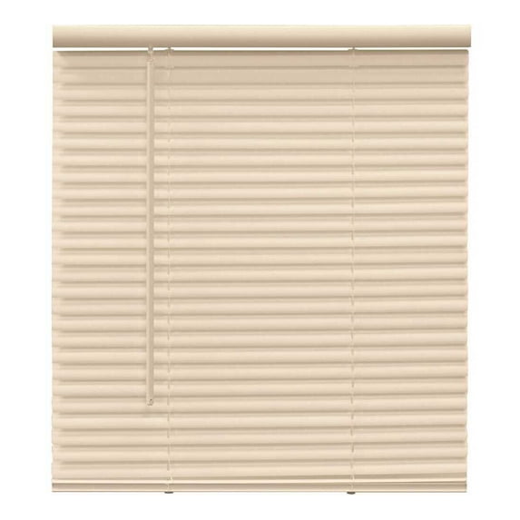 Champion 527327 TruTouch Alabaster Cordless Light Filtering Vinyl Mini Blinds with 1 in. Slats 35 in. W x 72 in. L