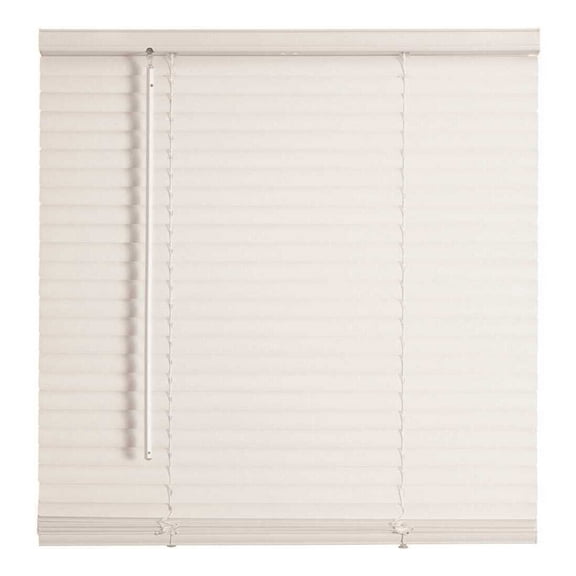 Champion 527373 TruTouch White Cordless Light Filtering Vinyl Mini Blinds with 1 in. Slats 31 in. W x 64 in. L