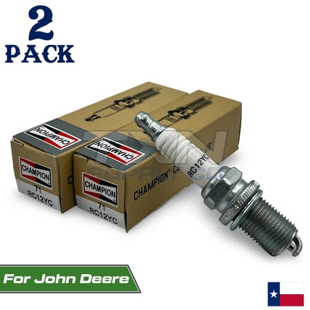 Champion 71 RC12YC Spark Plug - 2 Pack - For Briggs & Stratton 491055, 491055S, 491055T