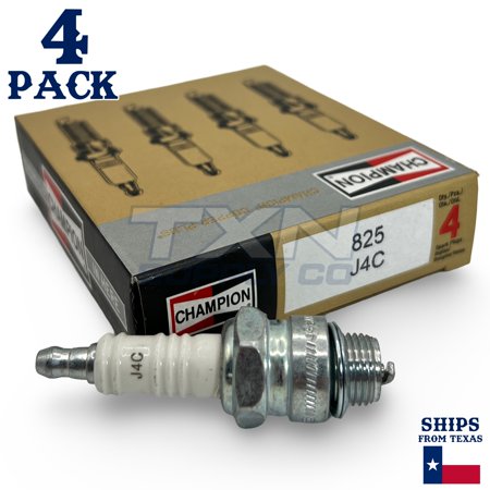 Champion 825 J4C Copper Plus Spark Plug - 4 Pack
