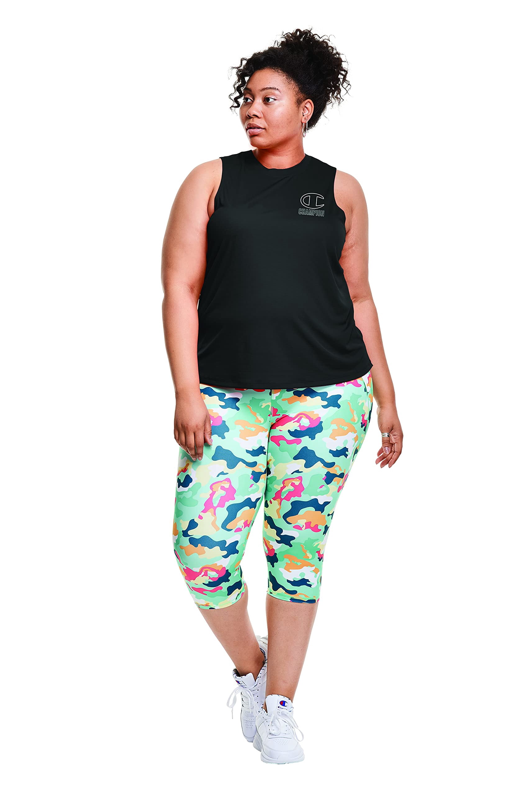 Champion Absolute Plus Size Logo, Women s Racerback Tank, Black-586794 ...