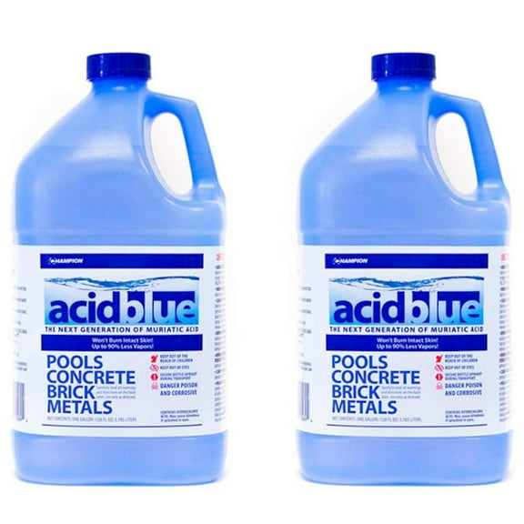 Champion Acid Blue Muriatic Acid for Removal of Driveway Stains (2 Pack)