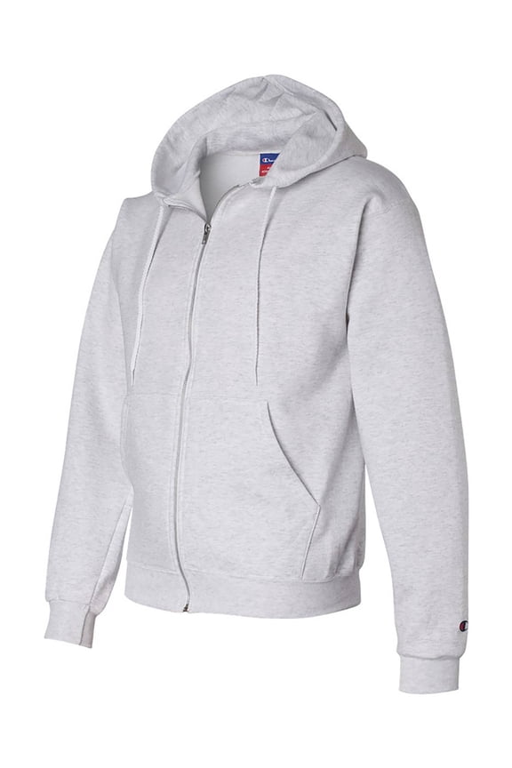 Adult 50/50 Full-Zip Hooded Sweatshirt, Light Steel, Small