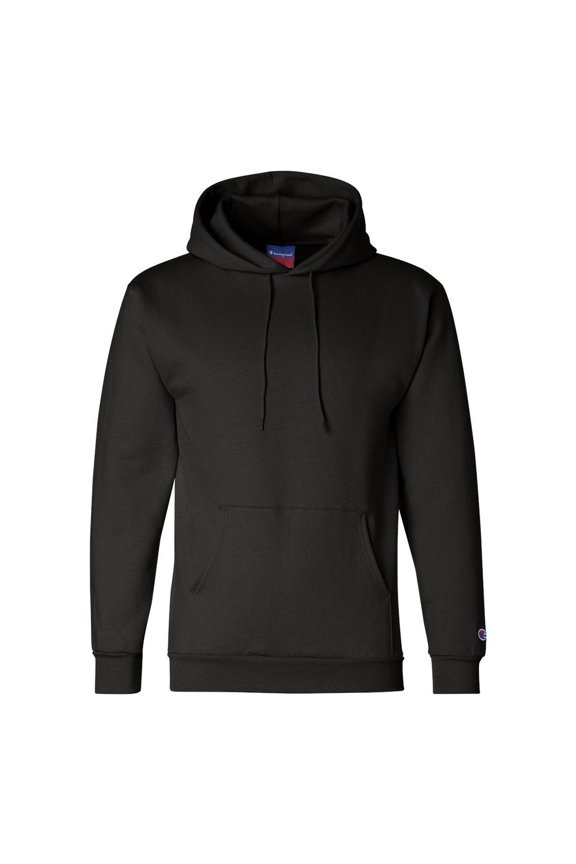 Adult Double Dry Eco Pullover Hooded Sweatshirt - BLACK - L