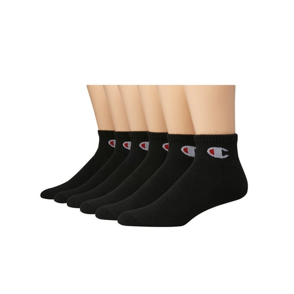 Champion, Adult Men's, Double Dry Performance Athletic Logo Ankle Socks, 6-Pack, Size 6-12