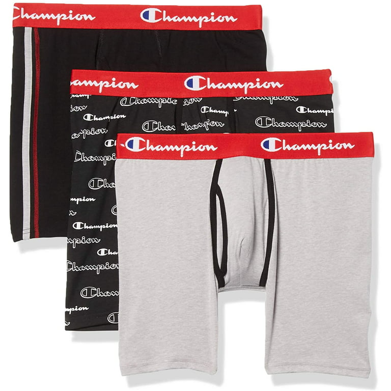 Everyday Comfort Men's Boxer Briefs Pack, Moisture Wicking, Cotton Stretch,  3-Pack