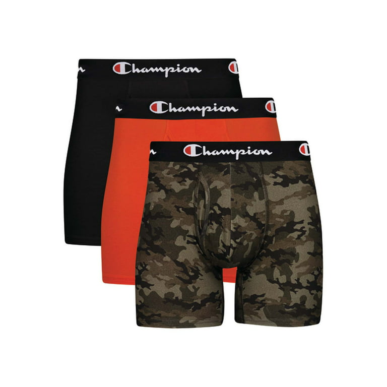 Champion Adult Mens 3-Pack Everyday Comfort Boxer Briefs, Sizes S-2XL