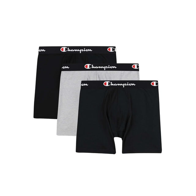 Champion Adult Mens 3Pack Everyday Comfort Boxer Briefs, Sizes S2XL