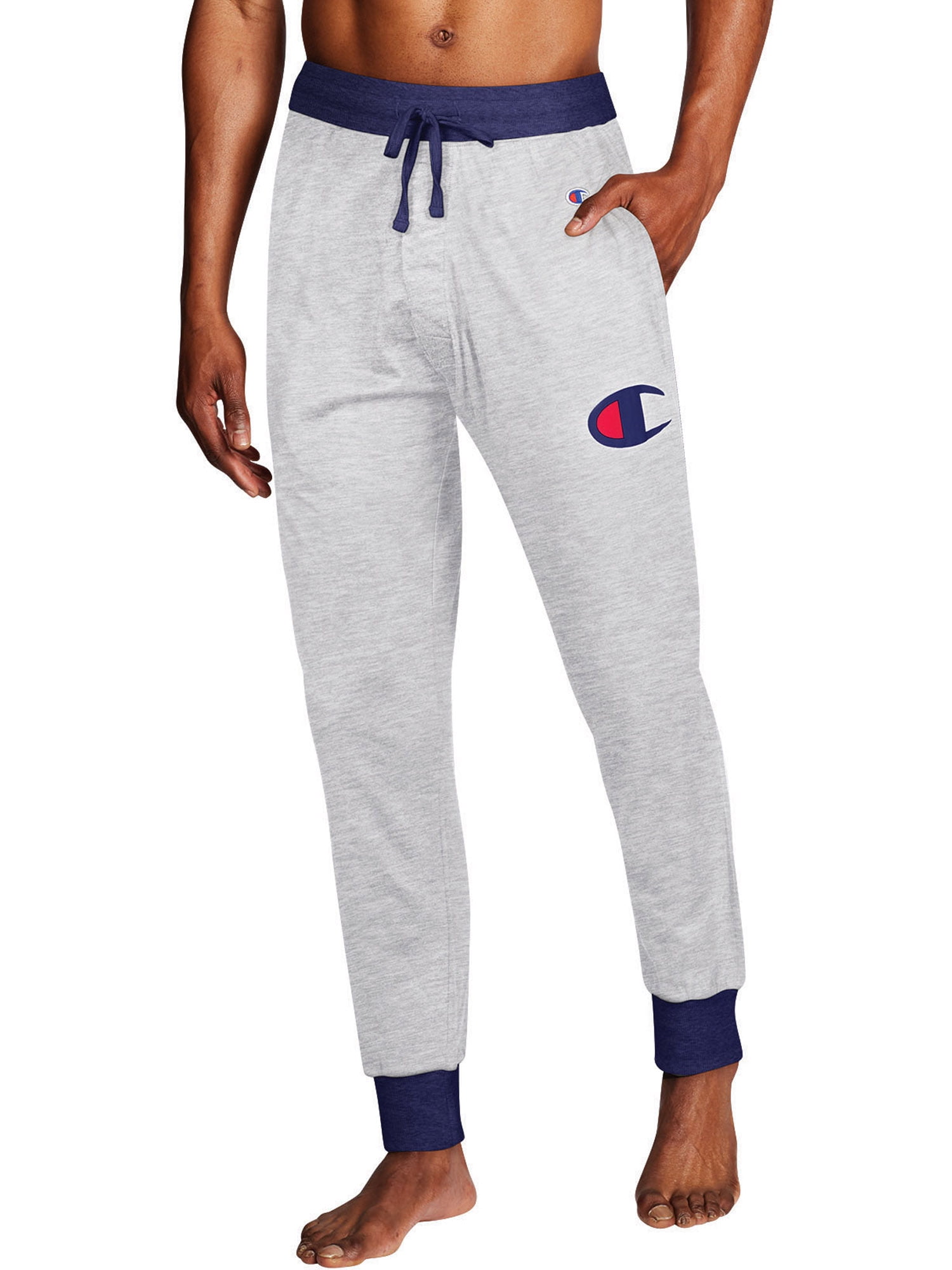 Adult Mens, Pajamas Rib Champion, Logo Sleep Cuff S-2XL Pants, Sizes