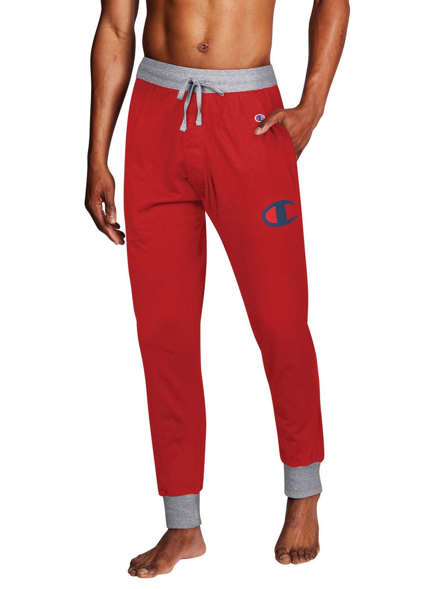 Rib Sizes Pajamas S-2XL Adult Mens, Cuff Logo Sleep Pants, Champion,