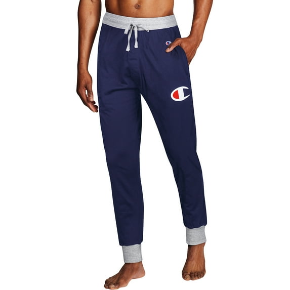 Champion, Adult Mens, Logo Rib Cuff Pajamas Sleep Pants, Sizes S-2XL