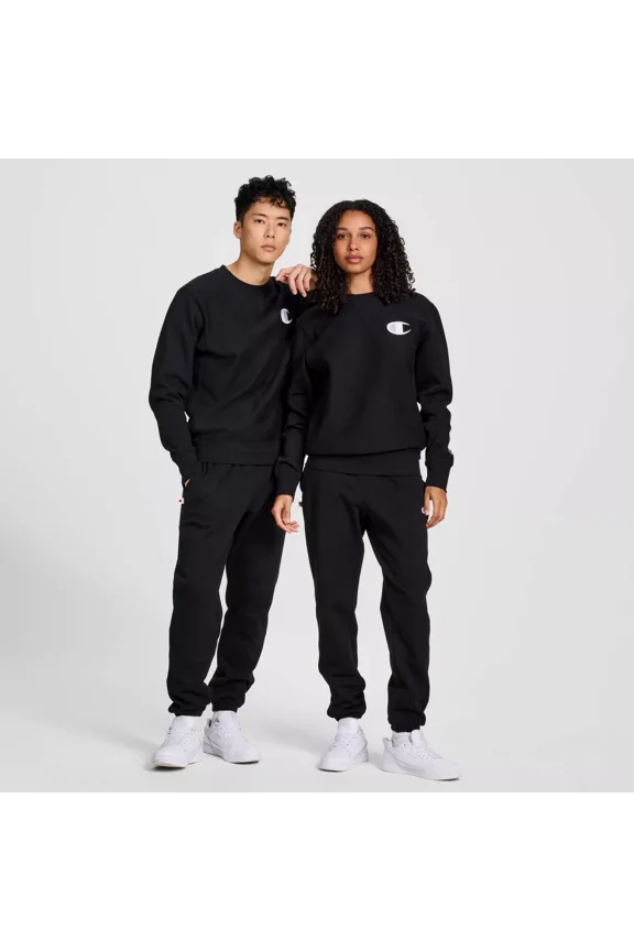 Adult Sizing Iconic Embroidered Crewneck Sweatshirt - Black, Size XS-4XL