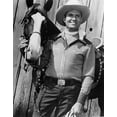 thumbnail image 1 of Champion And Gene Autry As They Appeared In Blue Canadian Rockies 1952 Photo Print (8 x 10), 1 of 1