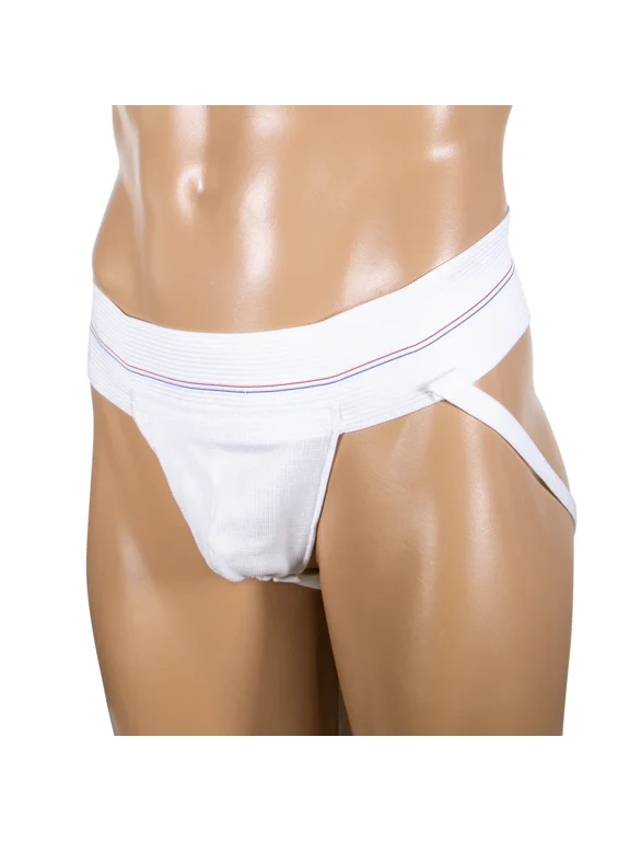 Athletic Jockstrap, Sports Support, White, Small