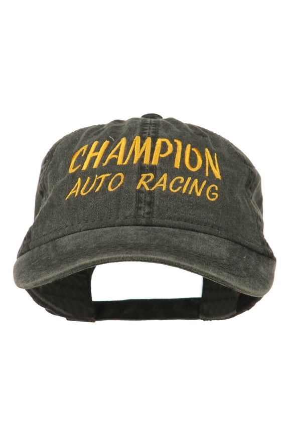 Champion Auto Racing Embroidered Washed Cap - Black OSFM